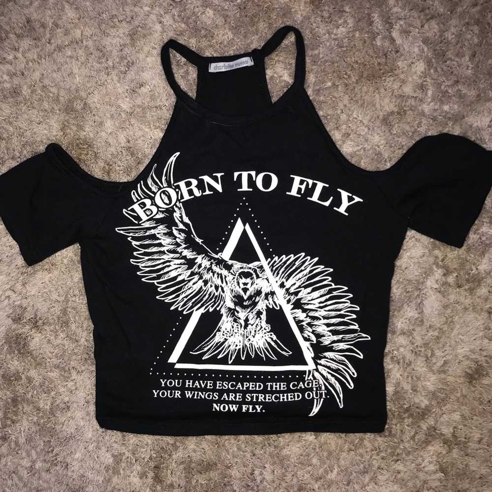 Black Crop Top Halter